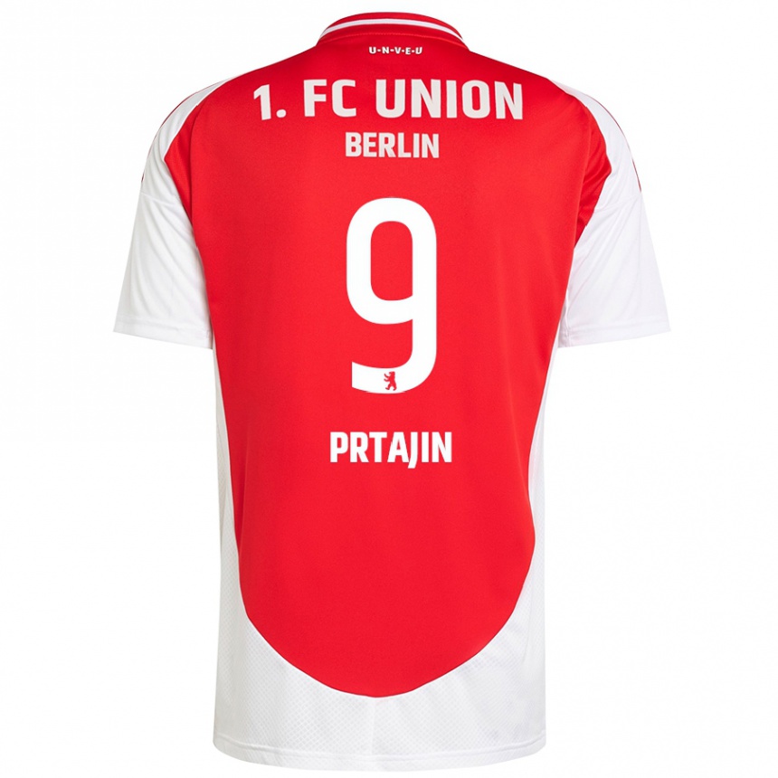 Kids Football Ivan Prtajin #9 Red White Home Jersey 2024/25 T-Shirt Uk