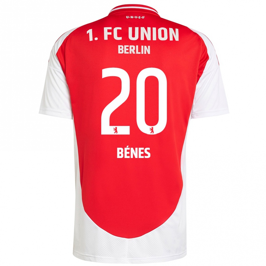 Kids Football László Bénes #20 Red White Home Jersey 2024/25 T-Shirt Uk