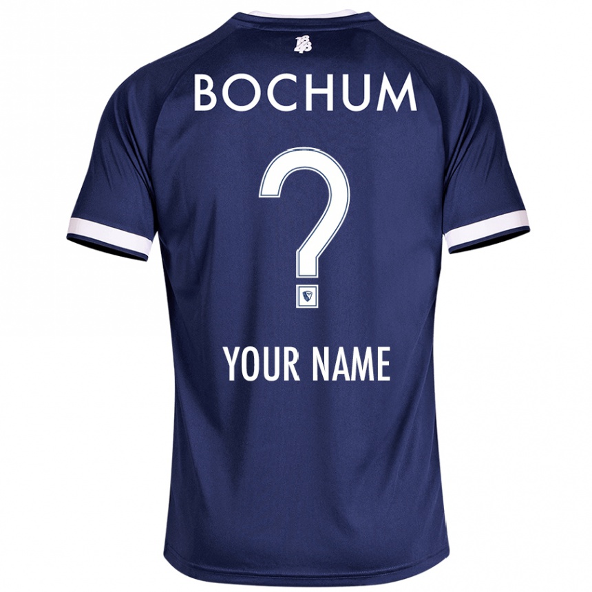 Kids Football Your Name #0 Dark Blue Home Jersey 2024/25 T-Shirt Uk