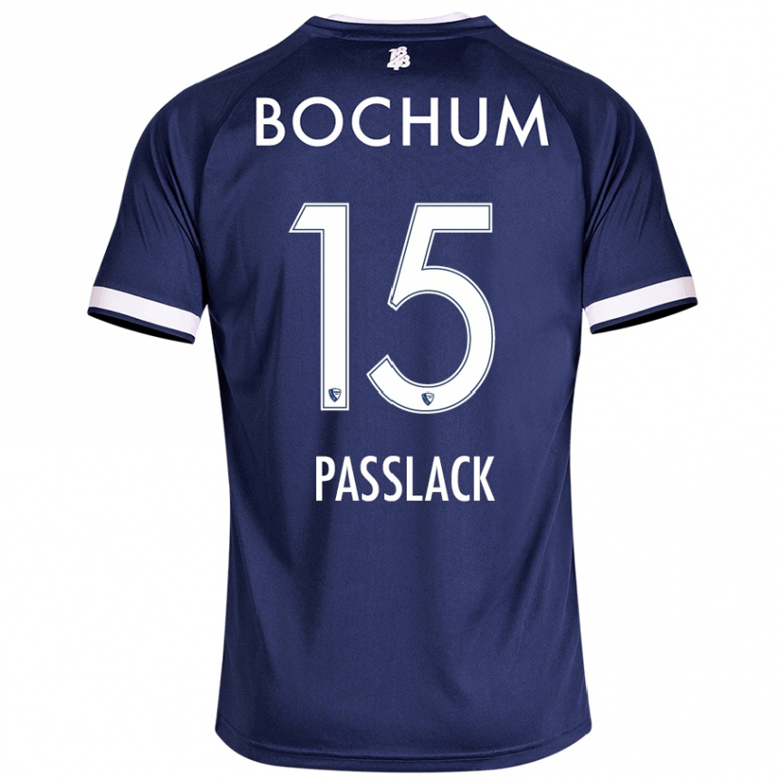 Kids Football Felix Passlack #15 Dark Blue Home Jersey 2024/25 T-Shirt Uk