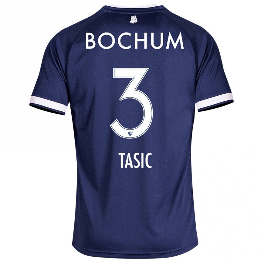 Kids Football Stevan Tasic #3 Dark Blue Home Jersey 2024/25 T-Shirt Uk