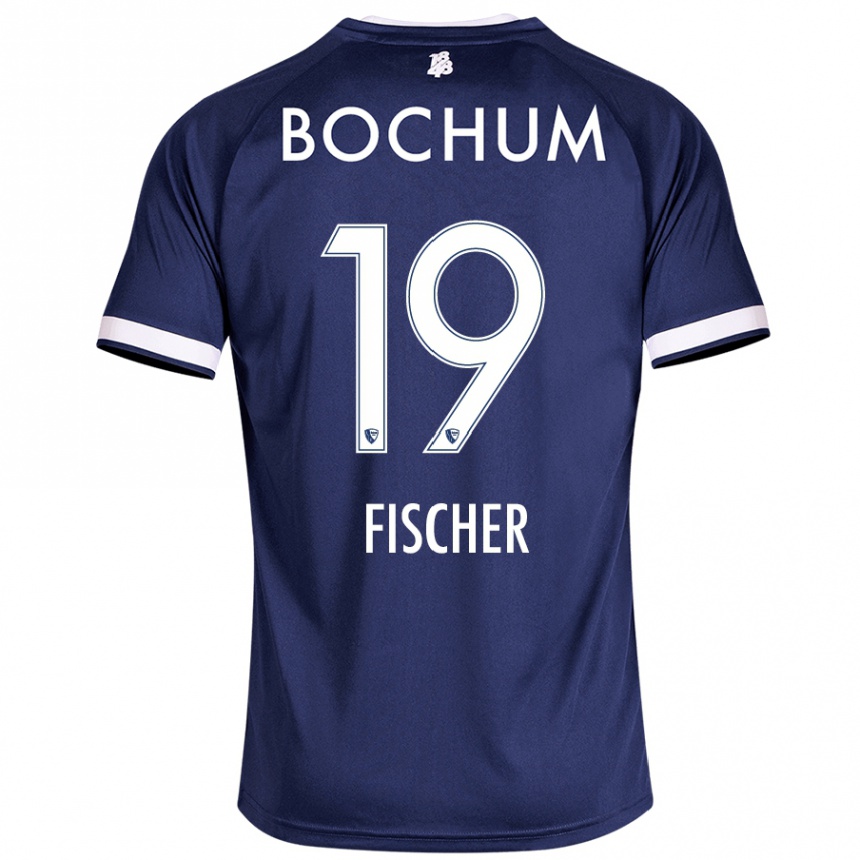 Kids Football Desmond Fischer #19 Dark Blue Home Jersey 2024/25 T-Shirt Uk