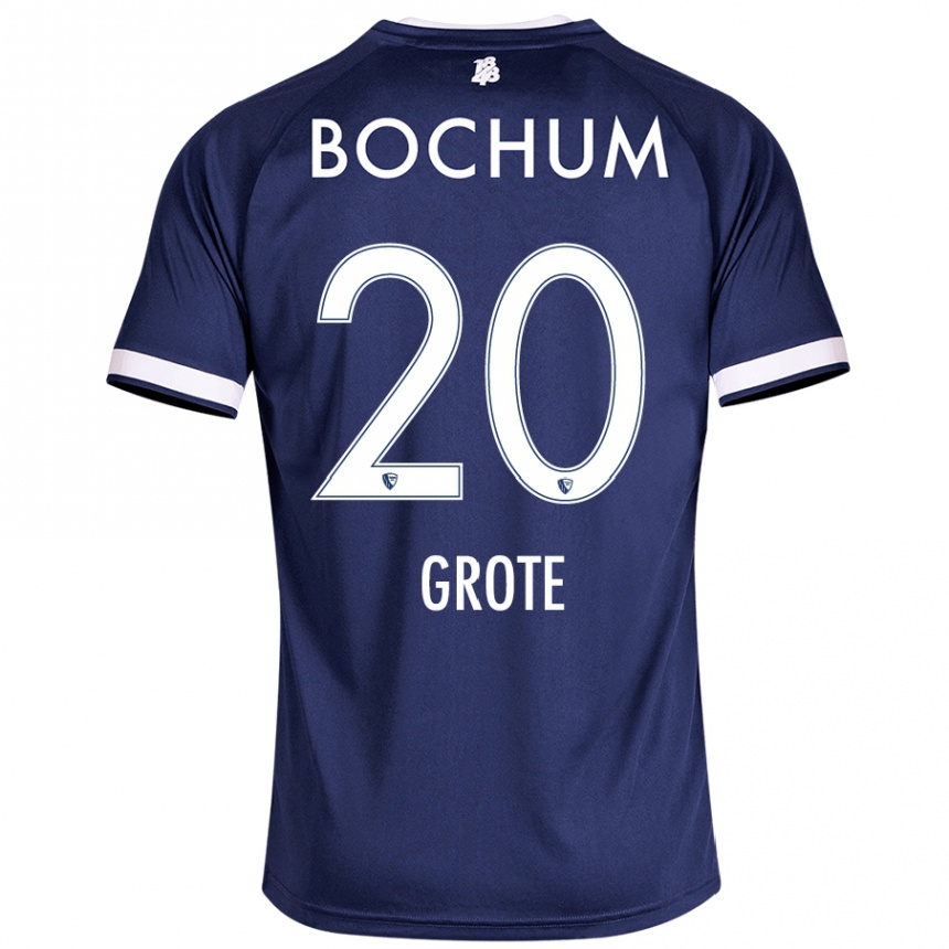 Kids Football Dennis Grote #20 Dark Blue Home Jersey 2024/25 T-Shirt Uk