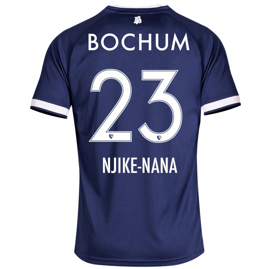 Kids Football Jean-Philippe Njike-Nana #23 Dark Blue Home Jersey 2024/25 T-Shirt Uk