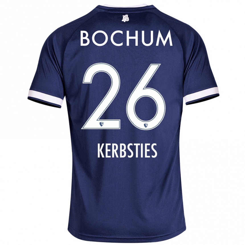 Kids Football Keanu Kerbsties #26 Dark Blue Home Jersey 2024/25 T-Shirt Uk