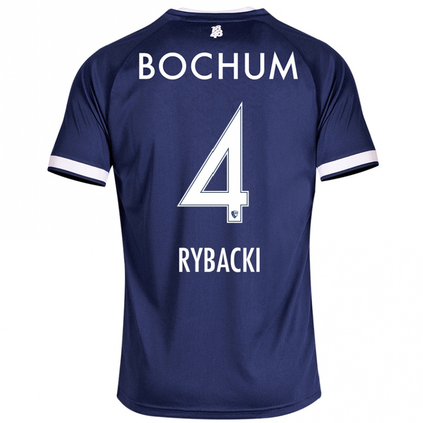 Kids Football Pia Rybacki #4 Dark Blue Home Jersey 2024/25 T-Shirt Uk