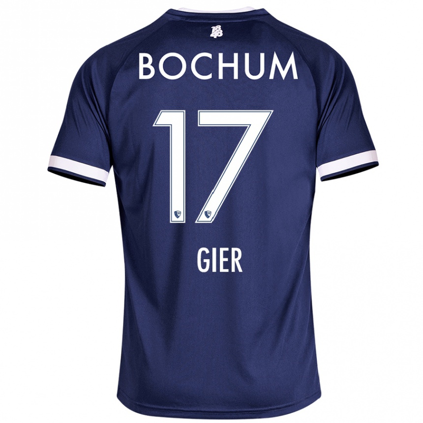 Kids Football Madeline Gier #17 Dark Blue Home Jersey 2024/25 T-Shirt Uk