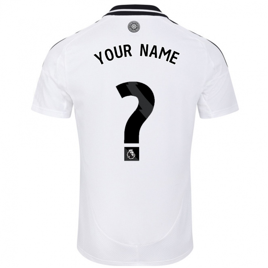 Kids Football Your Name #0 White Home Jersey 2024/25 T-Shirt Uk