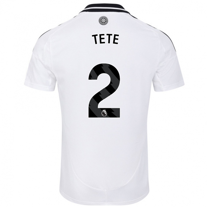 Kids Football Kenny Tete #2 White Home Jersey 2024/25 T-Shirt Uk