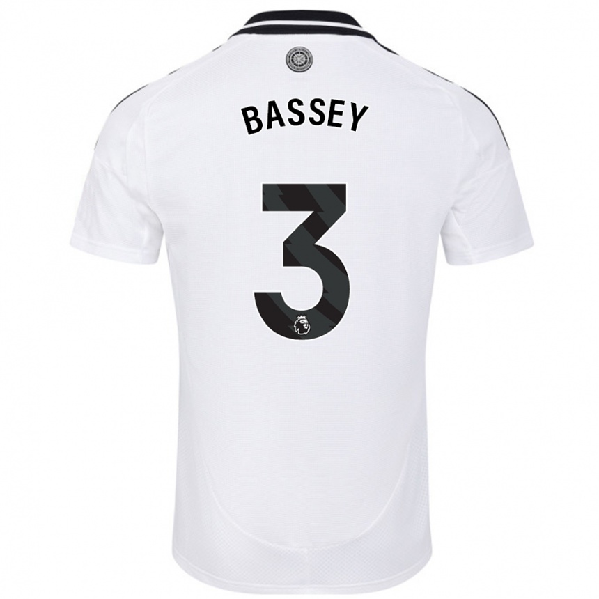 Kids Football Calvin Bassey #3 White Home Jersey 2024/25 T-Shirt Uk