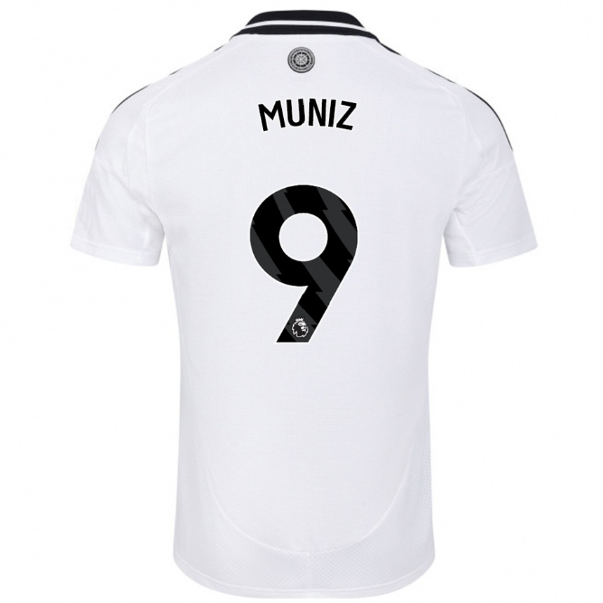 Kids Football Rodrigo Muniz #9 White Home Jersey 2024/25 T-Shirt Uk