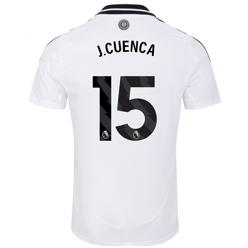 Kids Football Jorge Cuenca #15 White Home Jersey 2024/25 T-Shirt Uk