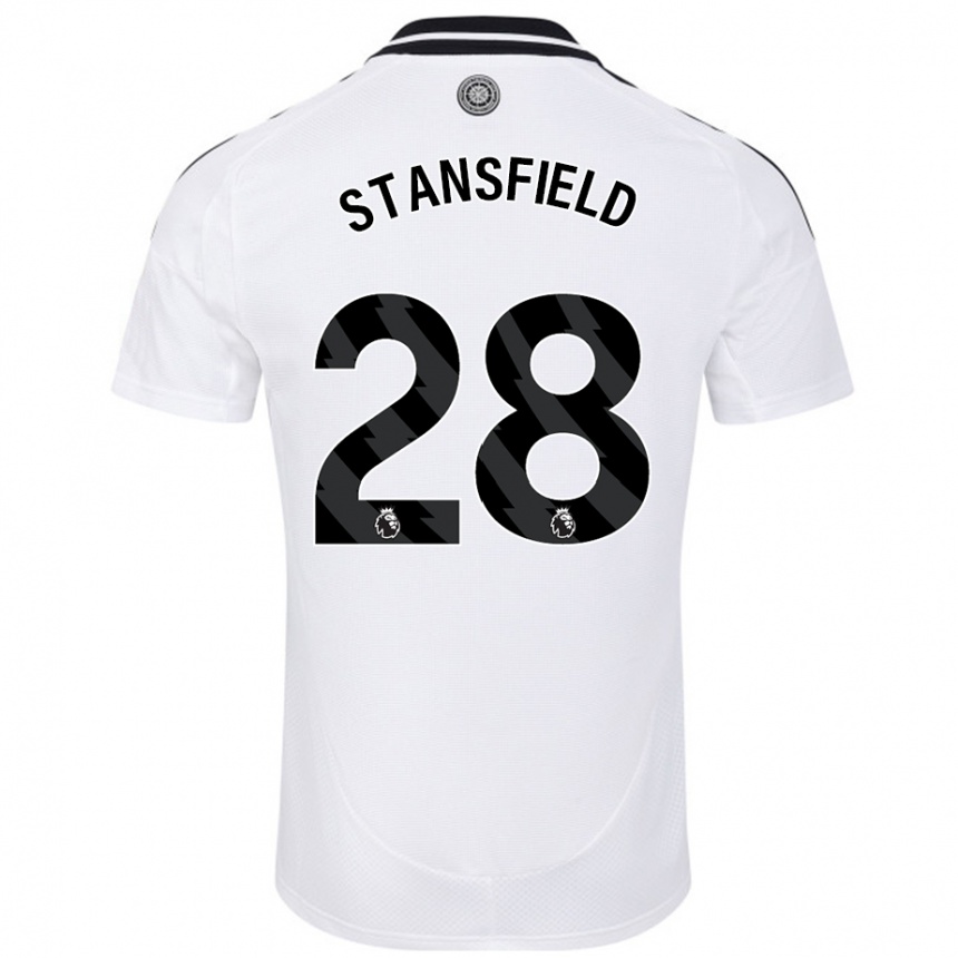 Kids Football Jay Stansfield #28 White Home Jersey 2024/25 T-Shirt Uk