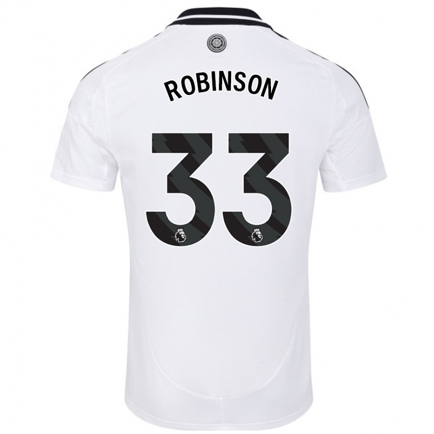 Kids Football Antonee Robinson #33 White Home Jersey 2024/25 T-Shirt Uk