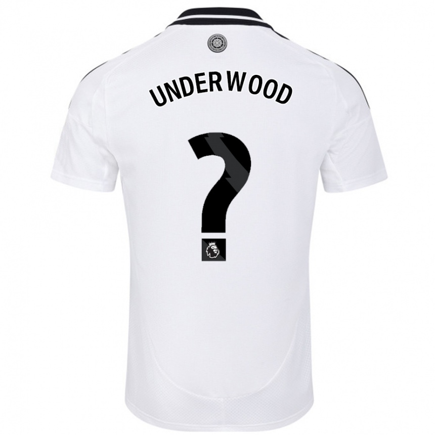 Kids Football Marco Underwood #0 White Home Jersey 2024/25 T-Shirt Uk