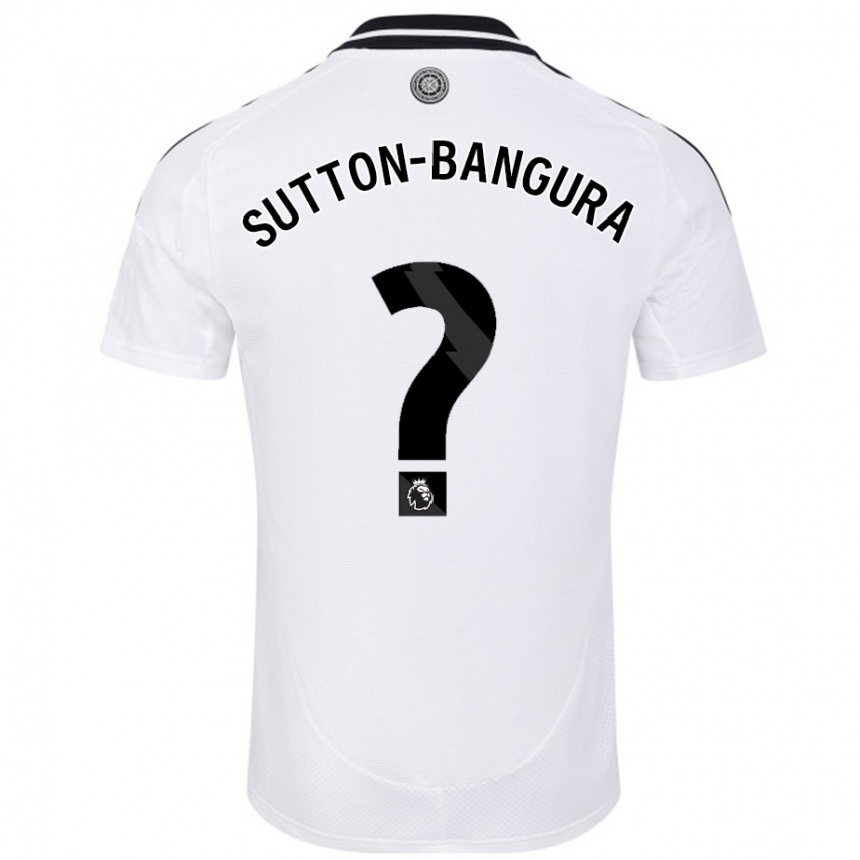 Kids Football William Sutton-Bangura #0 White Home Jersey 2024/25 T-Shirt Uk