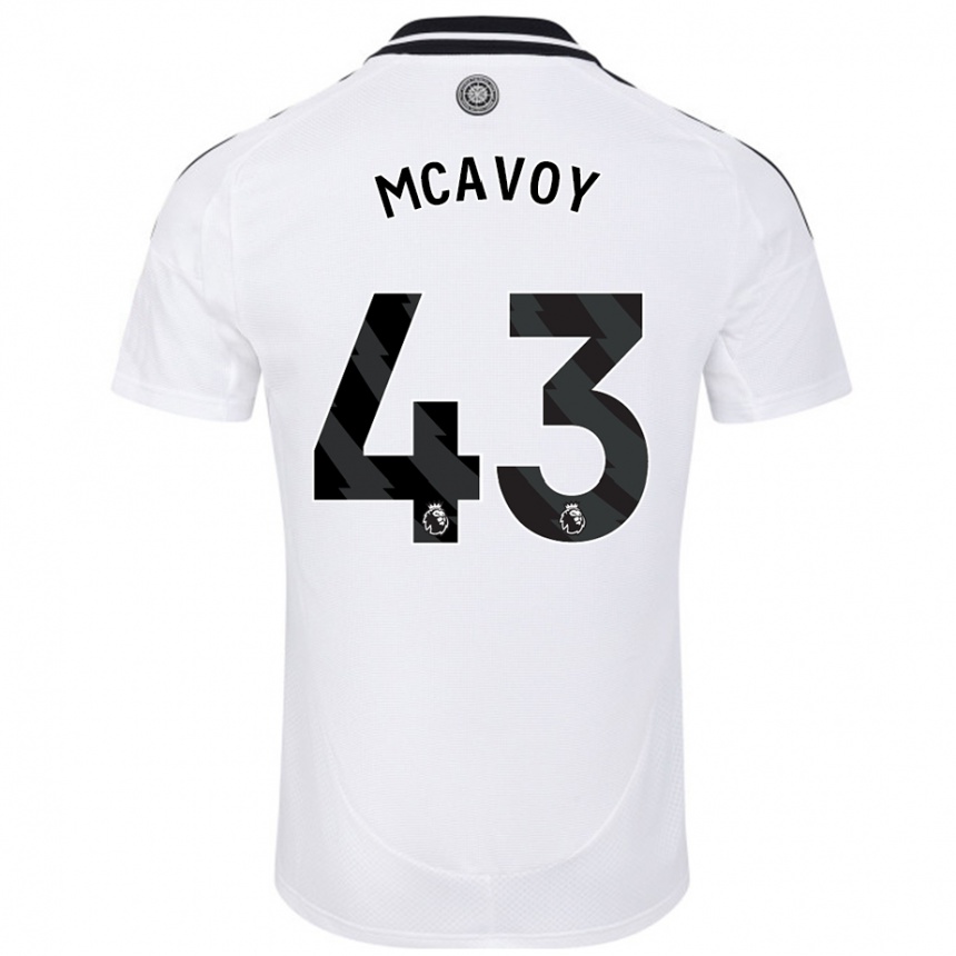 Kids Football Connor Mcavoy #43 White Home Jersey 2024/25 T-Shirt Uk