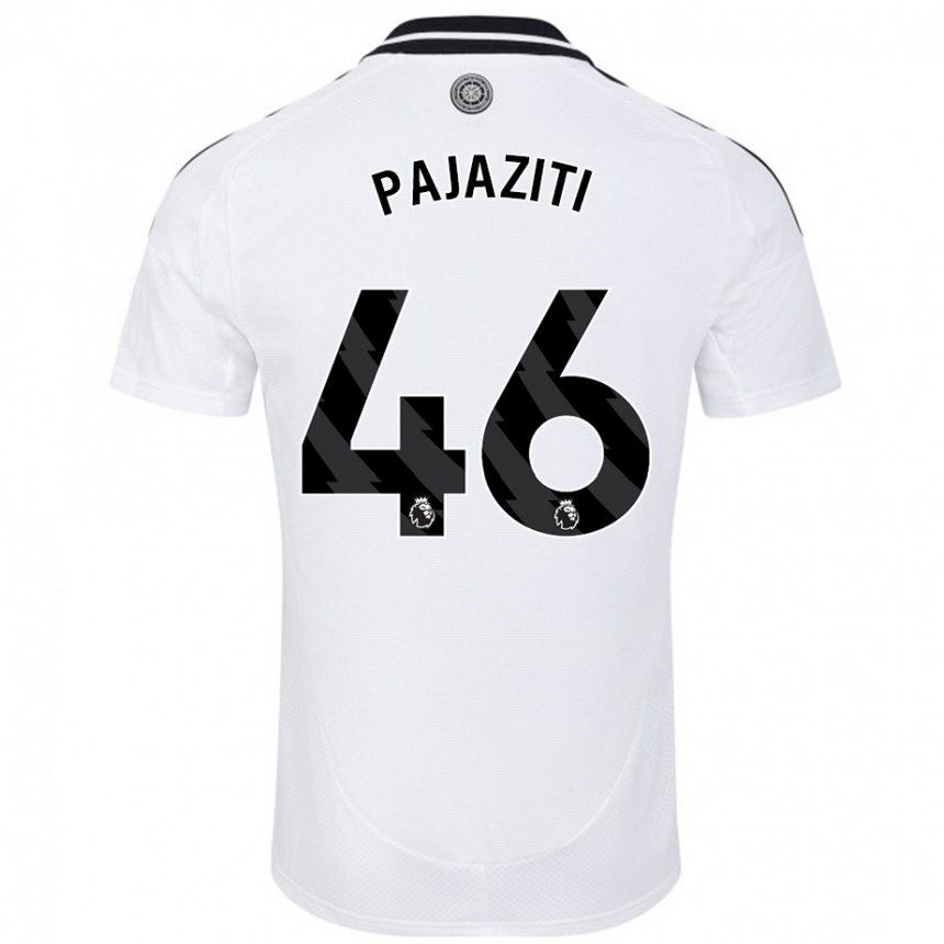 Kids Football Adrion Pajaziti #46 White Home Jersey 2024/25 T-Shirt Uk