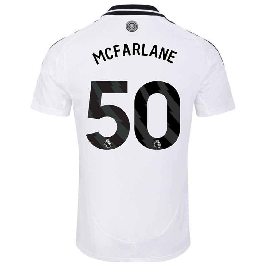 Kids Football Callum Mcfarlane #50 White Home Jersey 2024/25 T-Shirt Uk