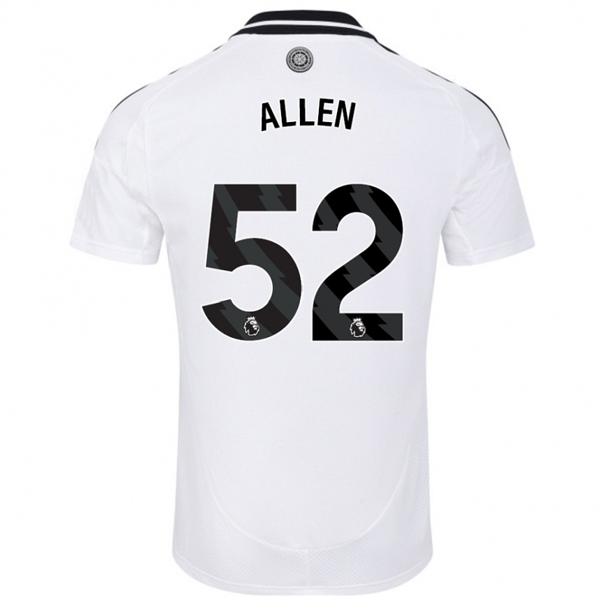 Kids Football Michael Allen #52 White Home Jersey 2024/25 T-Shirt Uk