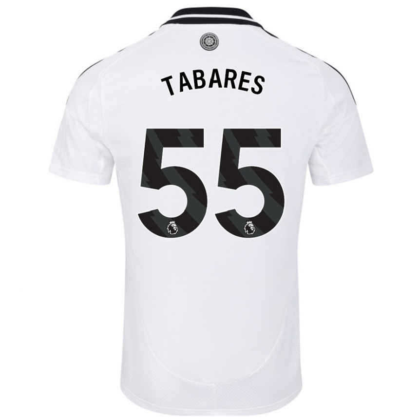 Kids Football Samuel Tabares #55 White Home Jersey 2024/25 T-Shirt Uk