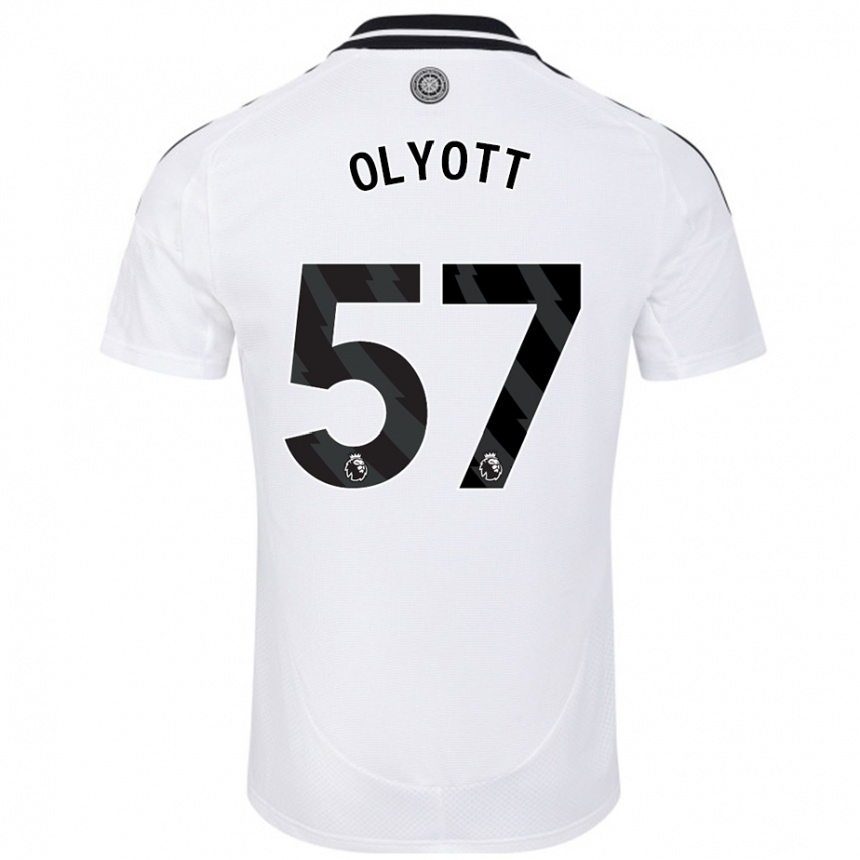 Kids Football Tom Olyott #57 White Home Jersey 2024/25 T-Shirt Uk