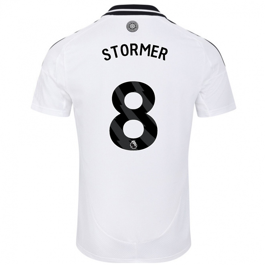 Kids Football Becky Stormer #8 White Home Jersey 2024/25 T-Shirt Uk