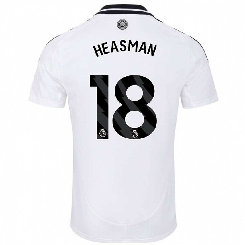 Kids Football Georgia Heasman #18 White Home Jersey 2024/25 T-Shirt Uk