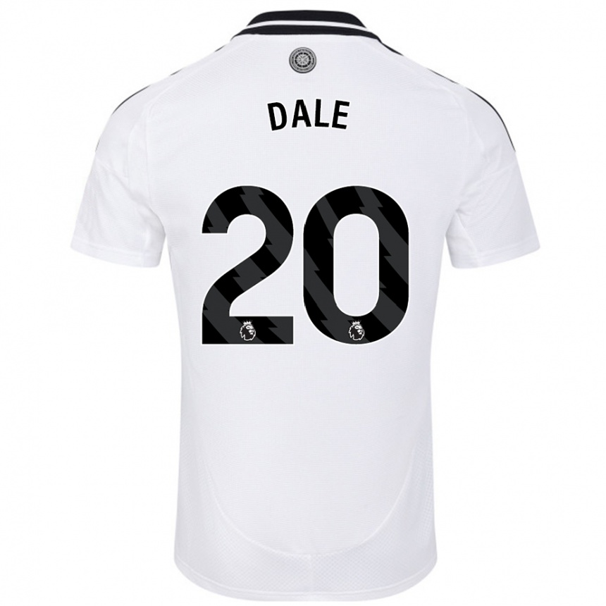 Kids Football Olivia Dale #20 White Home Jersey 2024/25 T-Shirt Uk