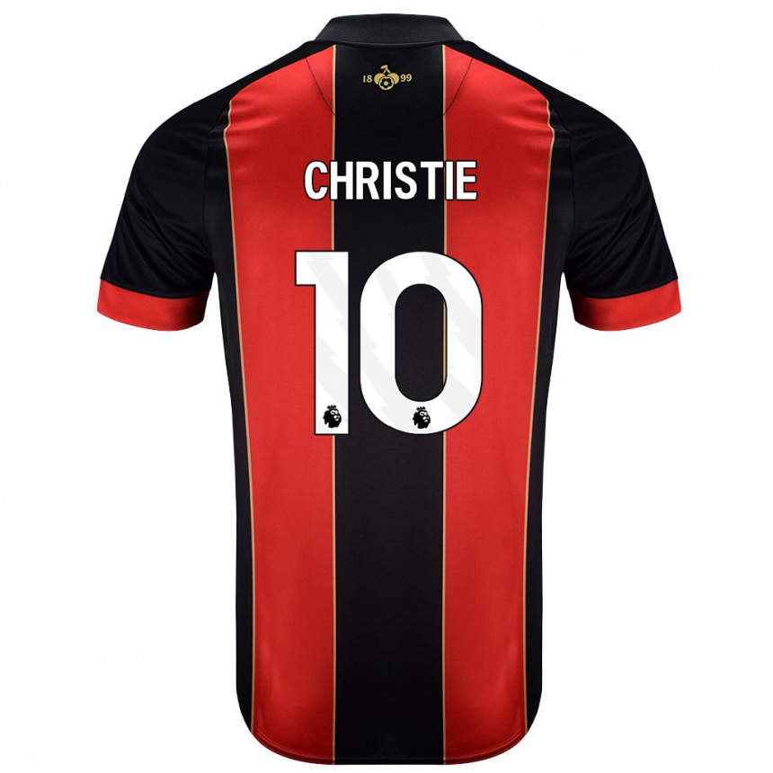 Kids Football Ryan Christie #10 Red Black Home Jersey 2024/25 T-Shirt Uk