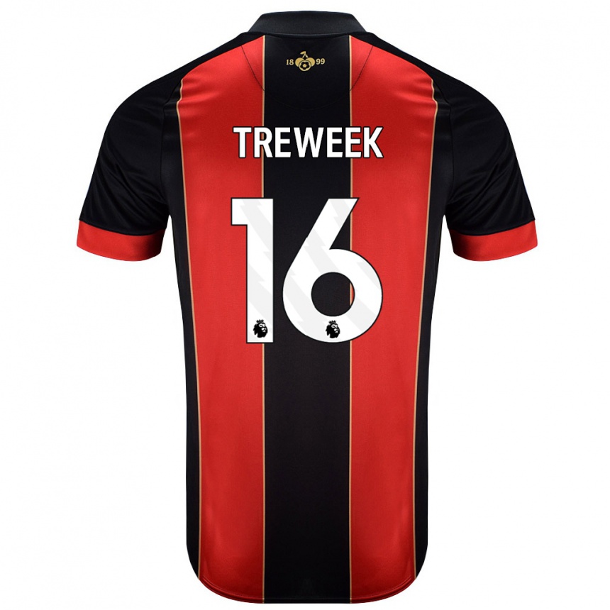 Kids Football Jess Treweek #16 Red Black Home Jersey 2024/25 T-Shirt Uk