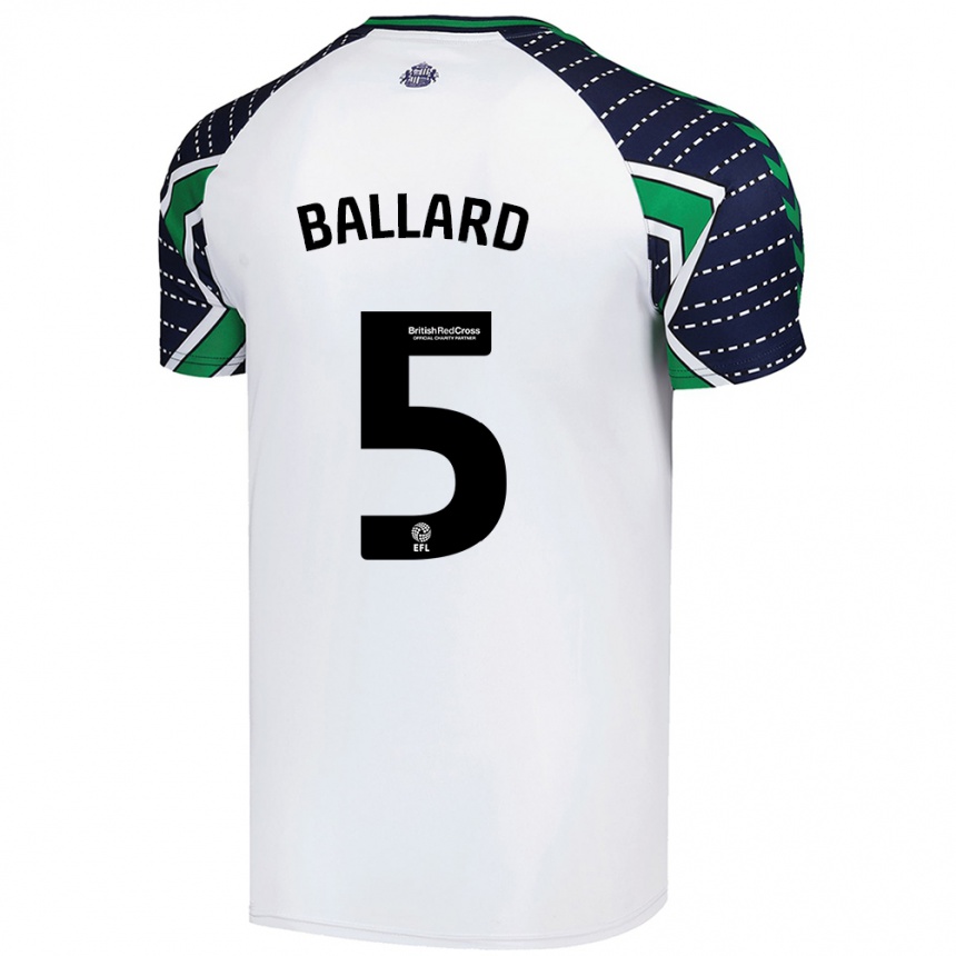 Kids Football Daniel Ballard #5 White Away Jersey 2024/25 T-Shirt Uk