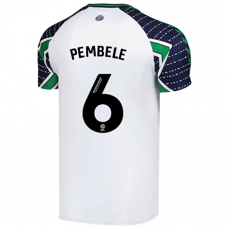 Kids Football Timothée Pembélé #6 White Away Jersey 2024/25 T-Shirt Uk