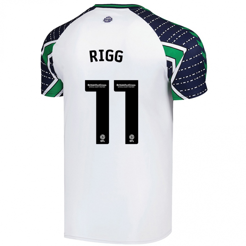 Kids Football Chris Rigg #11 White Away Jersey 2024/25 T-Shirt Uk