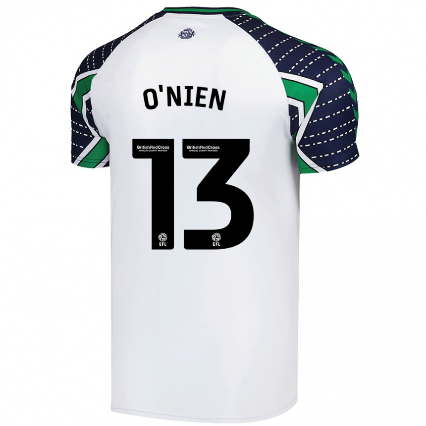 Kids Football Luke O'nien #13 White Away Jersey 2024/25 T-Shirt Uk