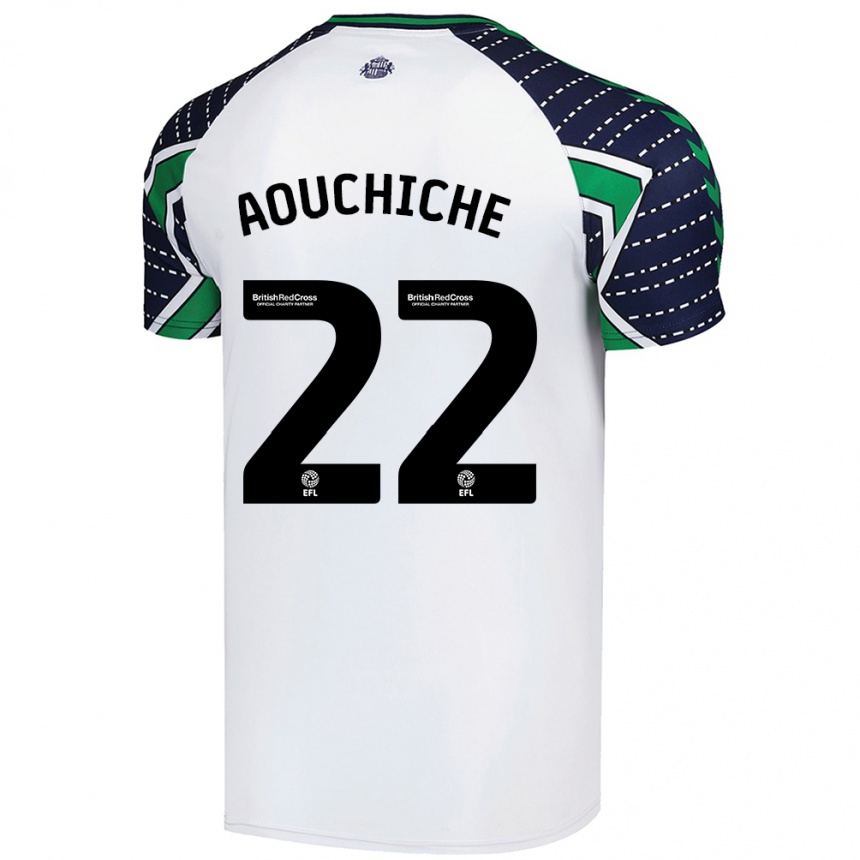 Kids Football Adil Aouchiche #22 White Away Jersey 2024/25 T-Shirt Uk