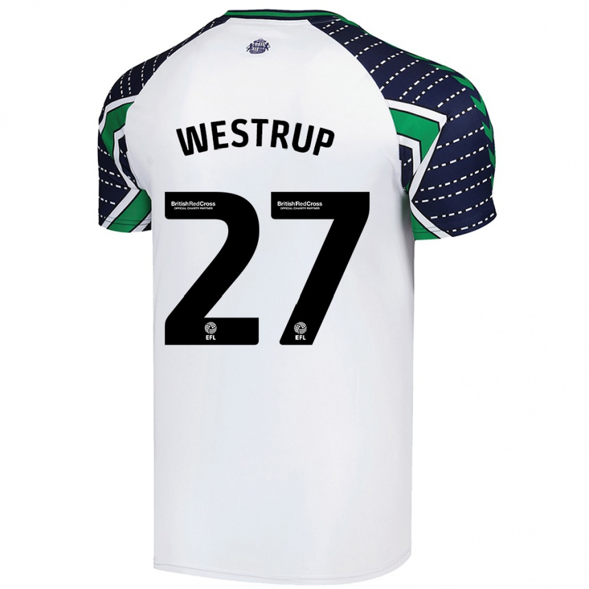 Kids Football Brianna Westrup #27 White Away Jersey 2024/25 T-Shirt Uk