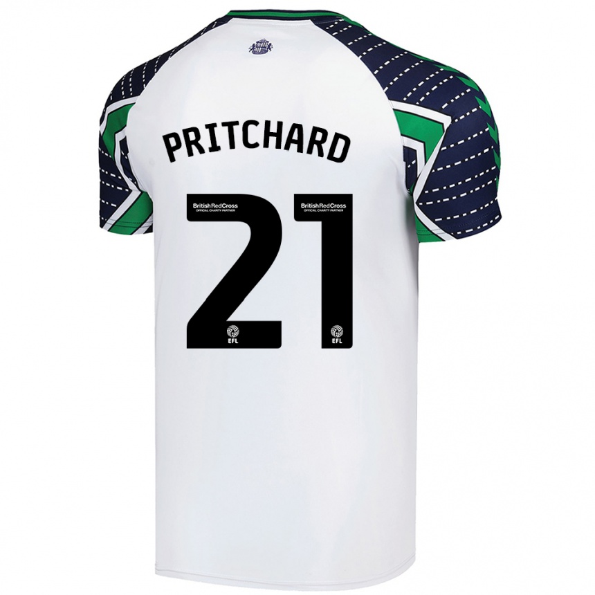 Kids Football Alex Pritchard #21 White Away Jersey 2024/25 T-Shirt Uk