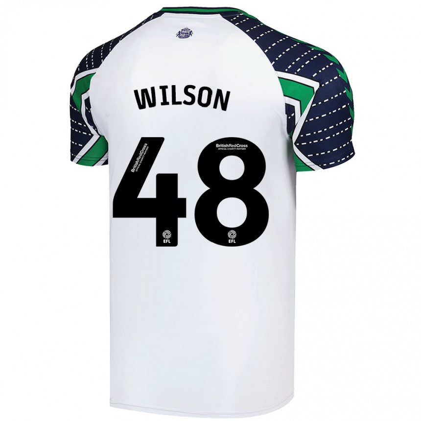 Kids Football Callum Wilson #48 White Away Jersey 2024/25 T-Shirt Uk