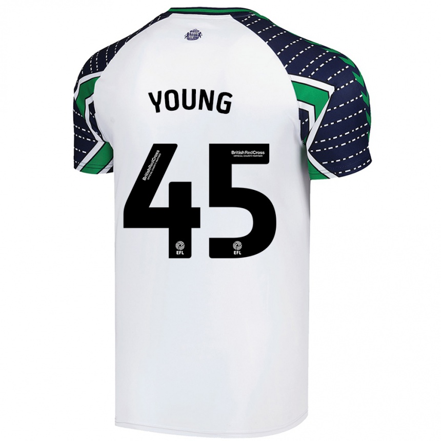 Kids Football Matthew Young #45 White Away Jersey 2024/25 T-Shirt Uk