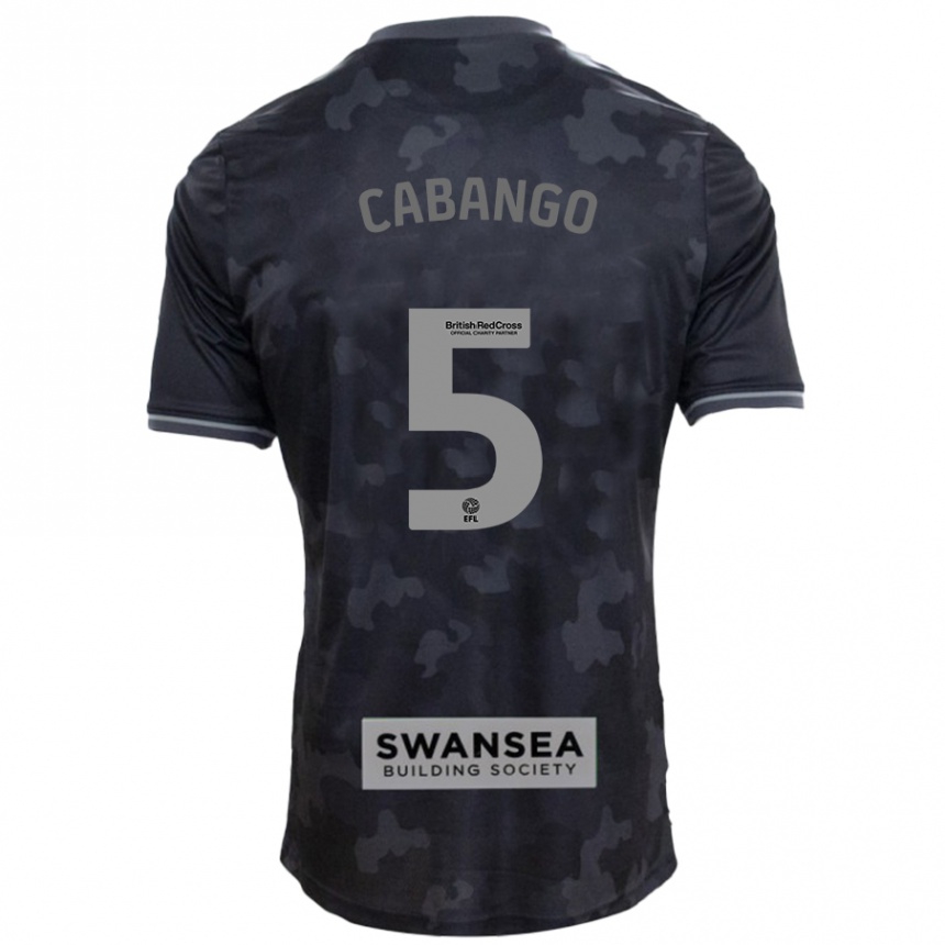 Kids Football Ben Cabango #5 Black Away Jersey 2024/25 T-Shirt Uk