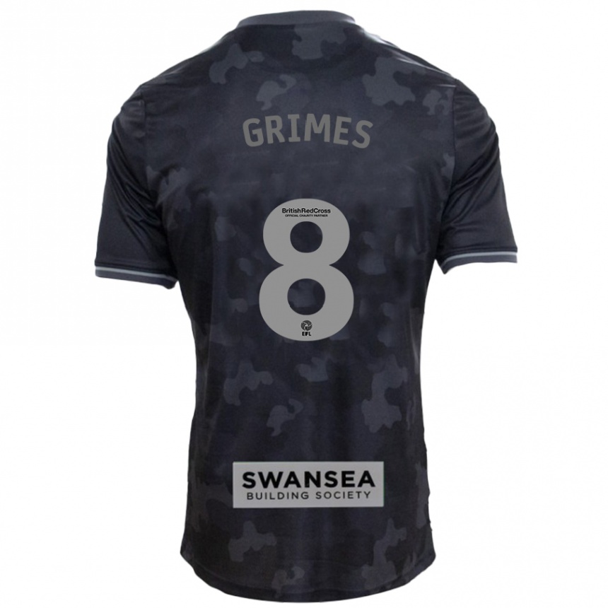 Kids Football Matt Grimes #8 Black Away Jersey 2024/25 T-Shirt Uk