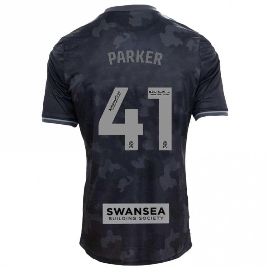 Kids Football Sam Parker #41 Black Away Jersey 2024/25 T-Shirt Uk