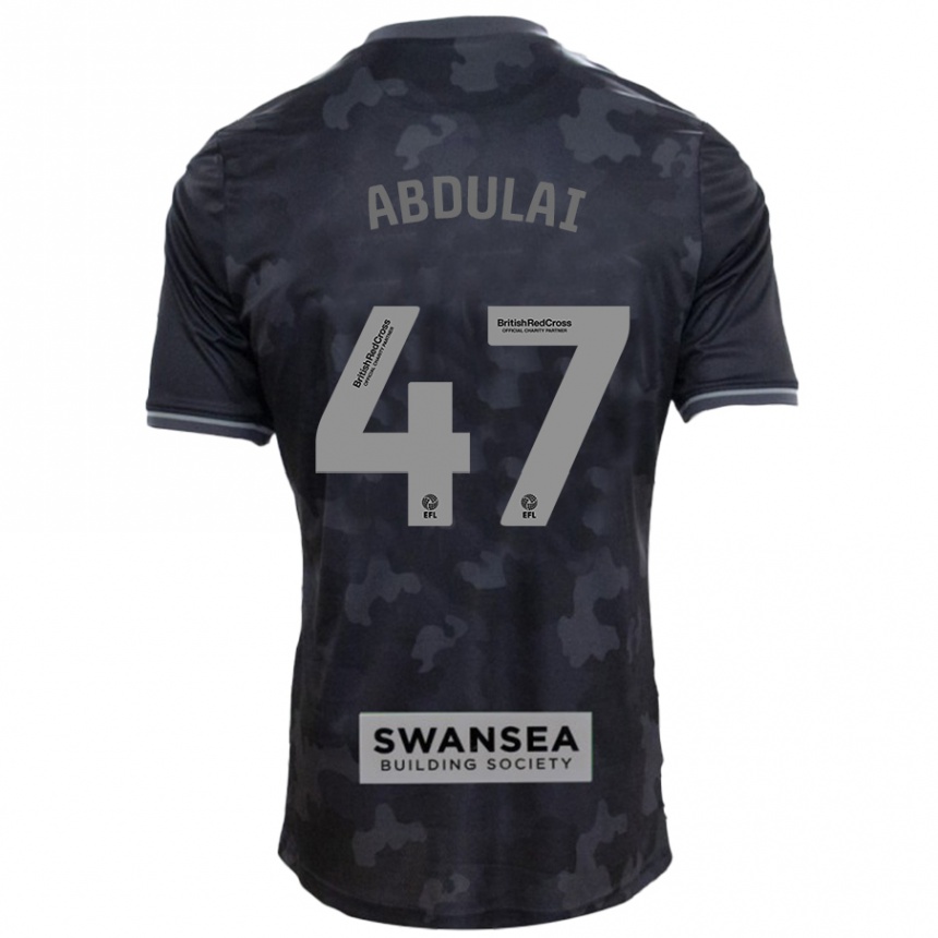 Kids Football Azeem Abdulai #47 Black Away Jersey 2024/25 T-Shirt Uk