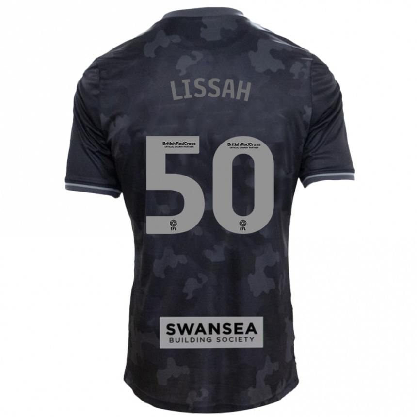 Kids Football Filip Lissah #50 Black Away Jersey 2024/25 T-Shirt Uk