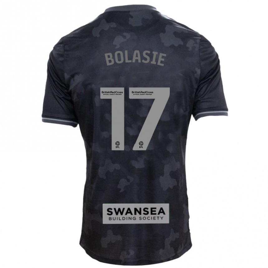 Kids Football Yannick Bolasie #17 Black Away Jersey 2024/25 T-Shirt Uk