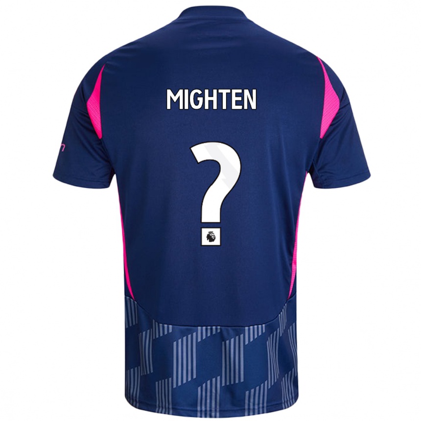 Kids Football Alex Mighten #0 Royal Blue Pink Away Jersey 2024/25 T-Shirt Uk