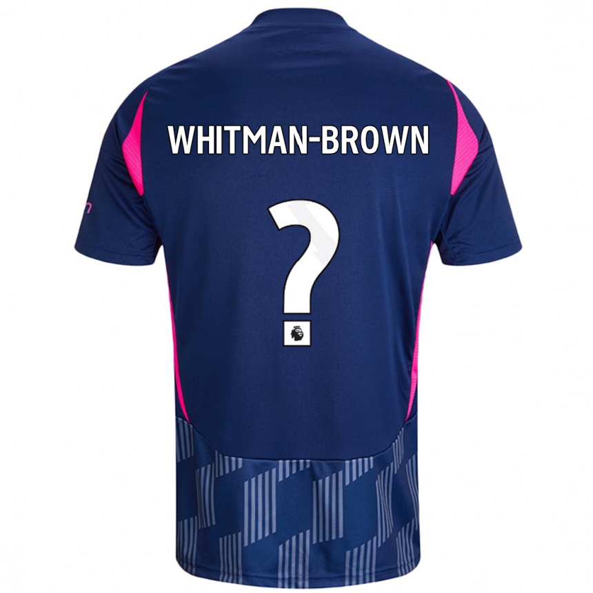 Kids Football Chae Whitman-Brown #0 Royal Blue Pink Away Jersey 2024/25 T-Shirt Uk