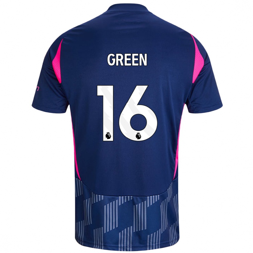 Kids Football Mollie Green #16 Royal Blue Pink Away Jersey 2024/25 T-Shirt Uk