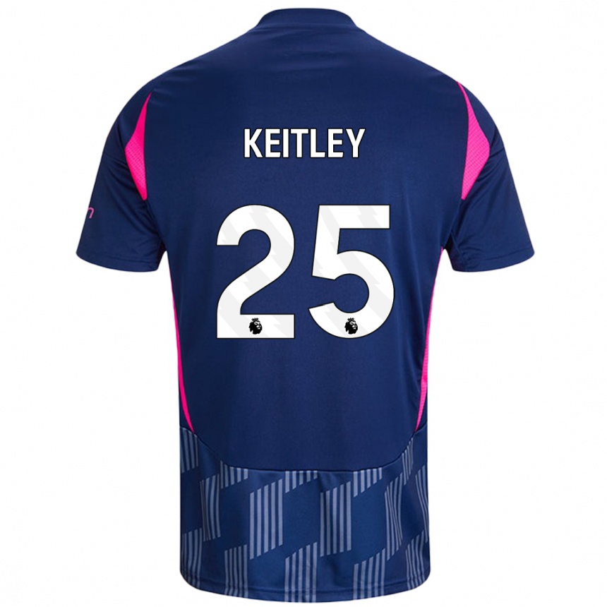 Kids Football Alice Keitley #25 Royal Blue Pink Away Jersey 2024/25 T-Shirt Uk